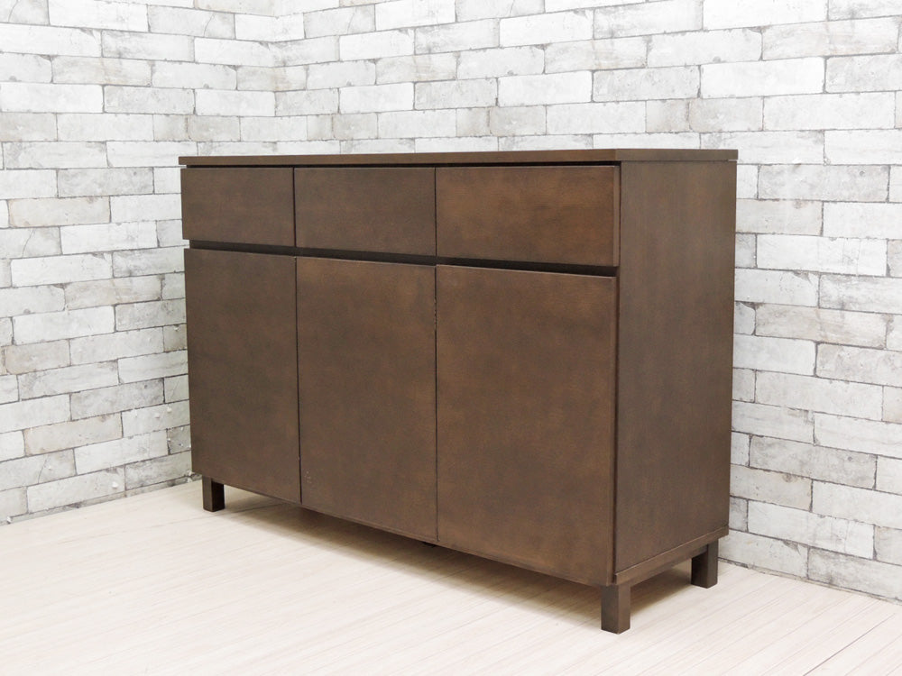 無印良品 MUJI キャビネット タモ材 ブラウン 木製扉 W120 取扱説明書付き ナチュラルモダン  中古品 買い取りしました。