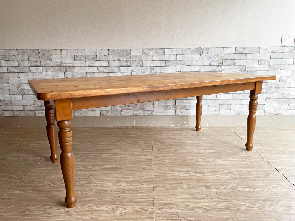 カントリースタイル Country Style パイン無垢集成材 ダイニングテーブル ナチュラル W180cm  中古品  買い取りしました。