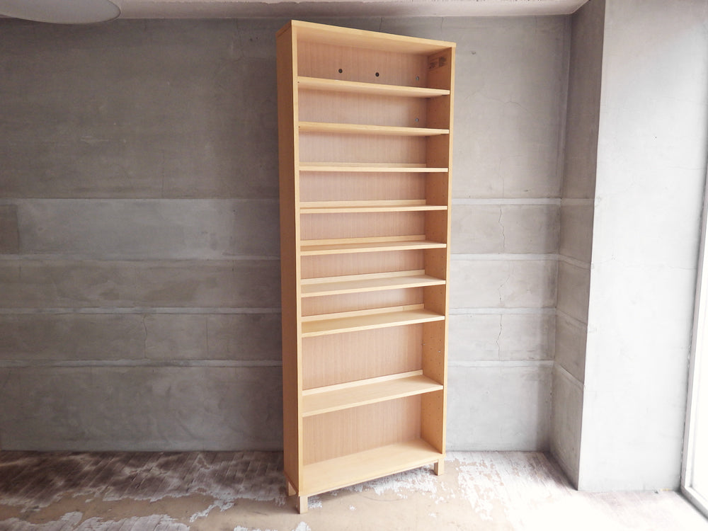 無印良品 MUJI タモ材 組み合わせて使える木製収納 H212cm 本棚 ブックシェルフ ♪ 中古品 買い取りしました。