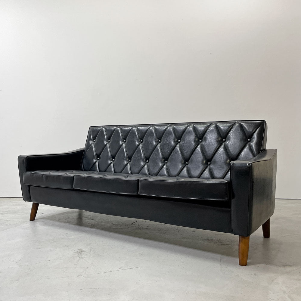 【祖師ヶ谷大蔵店】カリモク60 karimoku60 ロビーチェア 3シーター ソファ SB スタンダードブラック レトロモダン ミッドセンチュリー クッション新品交換済 買取させていただきました。