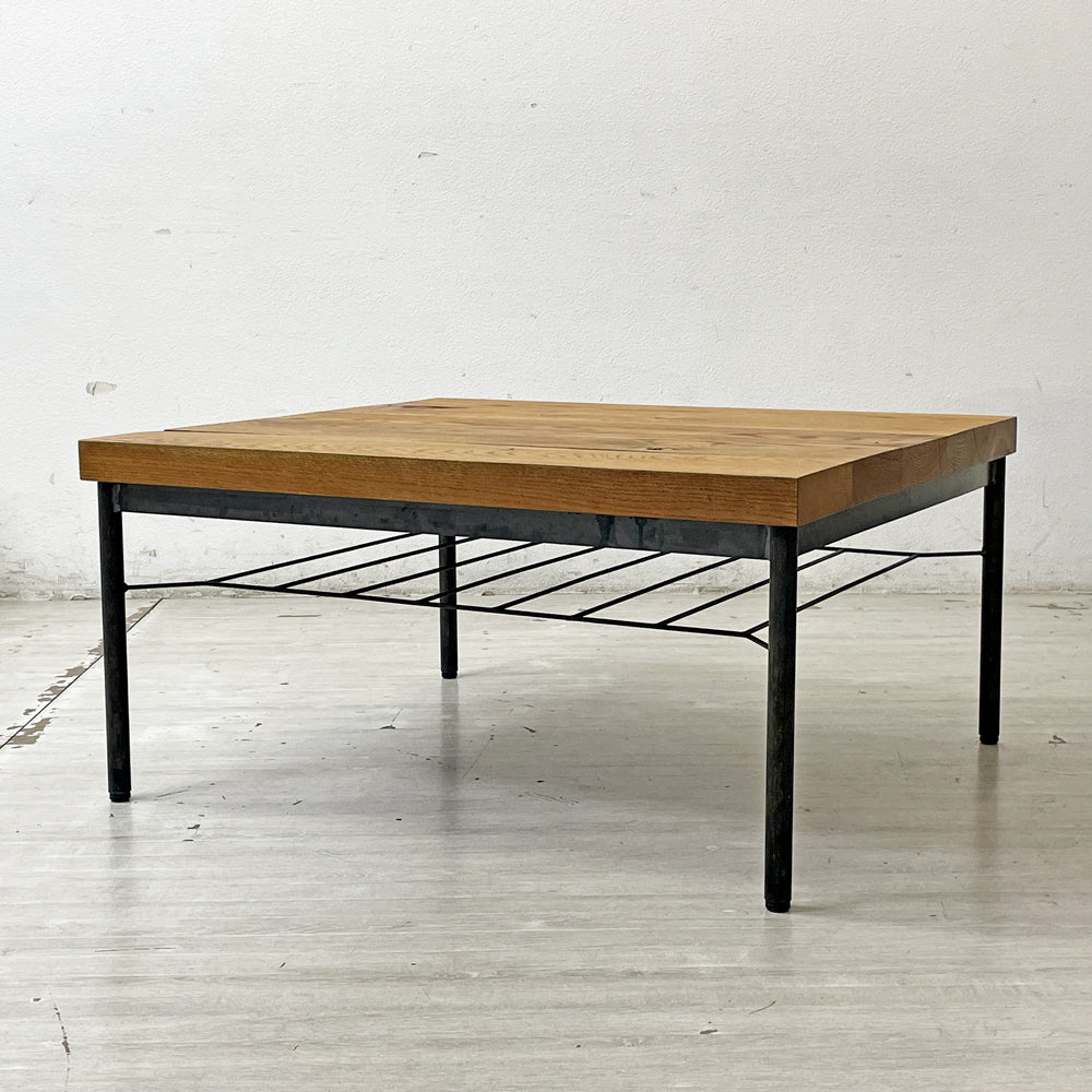 【祖師ヶ谷大蔵店】トラックファニチャー TRUCK FURNITURE オークアイアンレッグ ローテーブル OAK IRON-LEG LOW TABLE オーク無垢材 セミオーダーサイズ  買取させていただきました。