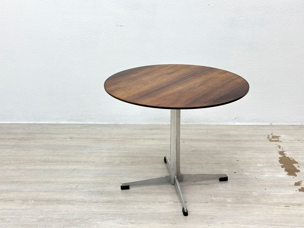 フリッツハンセン Fritz Hansen ローズウッド材 サイドテーブル 4スターベース ゲームテーブル ラウンド アルネ・ヤコブセン デンマークビンテージ 北欧家具 希少 買い取りしました。