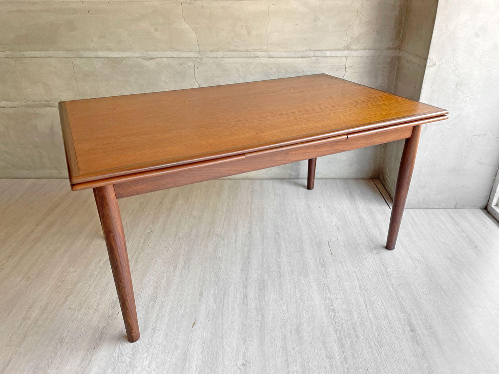 デンマークビンテージ チーク材 エクステンション EX ダイニングテーブル 伸長式 W140～240cm 北欧家具 現状品 中古品 買い取りしました。