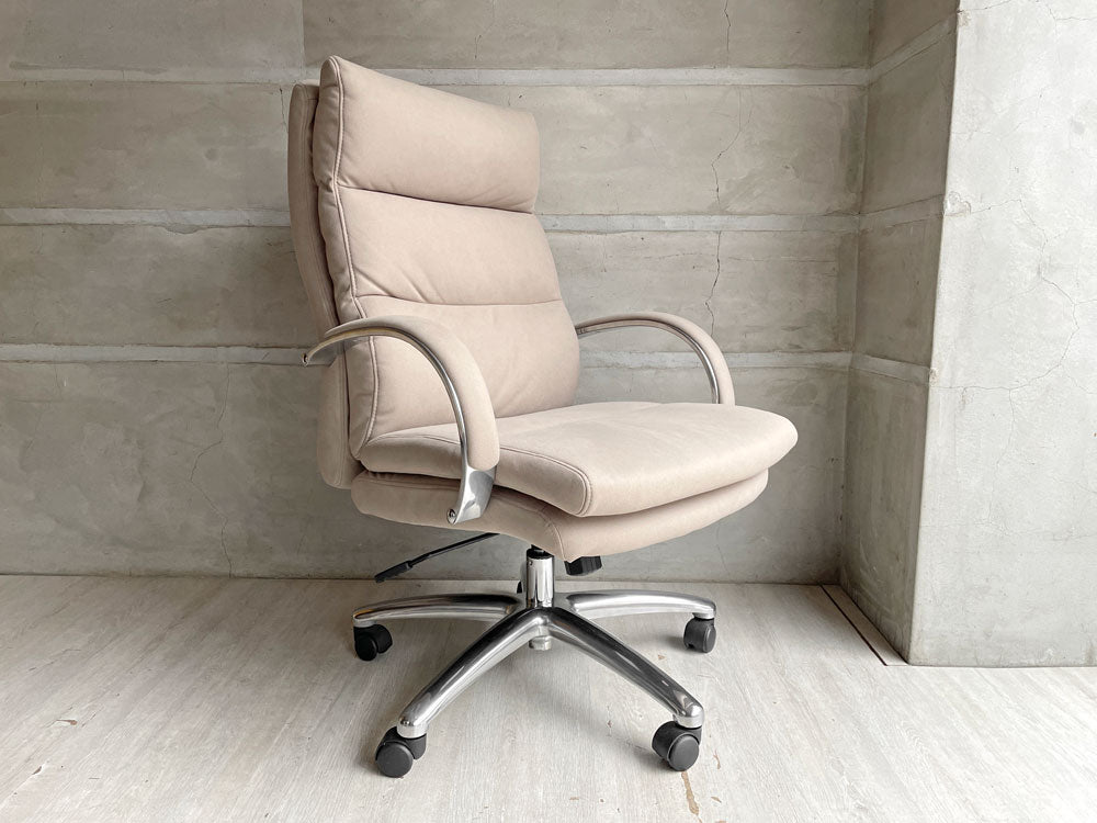 関家具 グラント HSF デスクチェア ハイタイプ グレー シルキーファイバー アルミダイキャスト 展示品 定価￥41,800- 中古品 買い取りしました。
