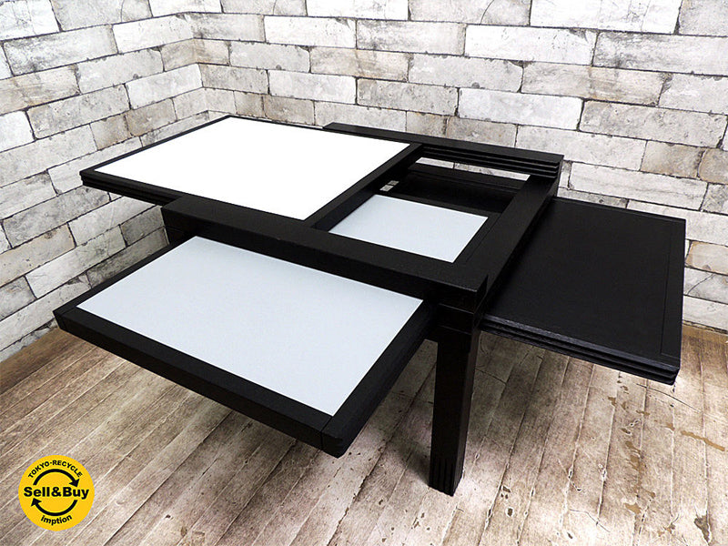 Bellato コーヒーテーブル Par3 建築家 Bernard Vuarnesson デザイン エクステンション天板 イタリア ～ モンドリアンの抽象絵画を連想させるスタイリッシュデザイン！ ～ 【 買取と販売とレンタルのお店 】