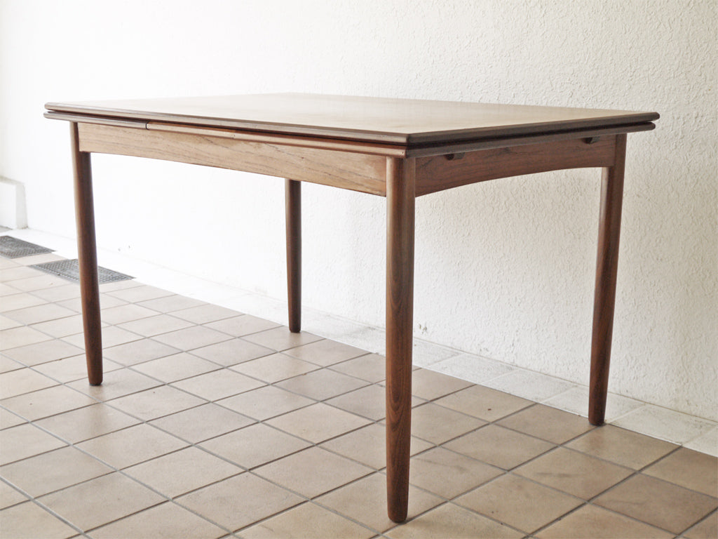 デンマーク ビンテージ Danish Vintage チーク材 ドローリーフテーブル エクステンションテーブル 伸長式 北欧家具 ACTUS DANISH VINTAG EFESTA取扱 中古品 買い取りしました。