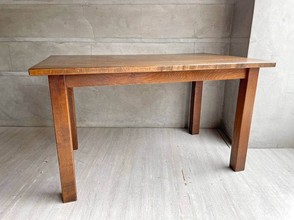 ダックス DUX ナラ無垢材 ダイニングテーブル W121cm ハンドメイド家具 中古品 買い取りしました。