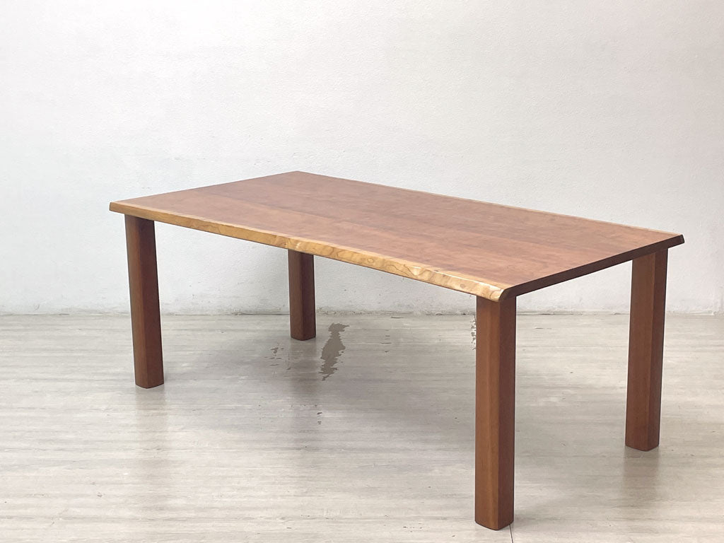 家具蔵 KAGURA ネイチャー2 TABLE NATURE ダイニングテーブル チェリー無垢材 耳付き W180cm クラフト家具 中古品 買い取りしました。