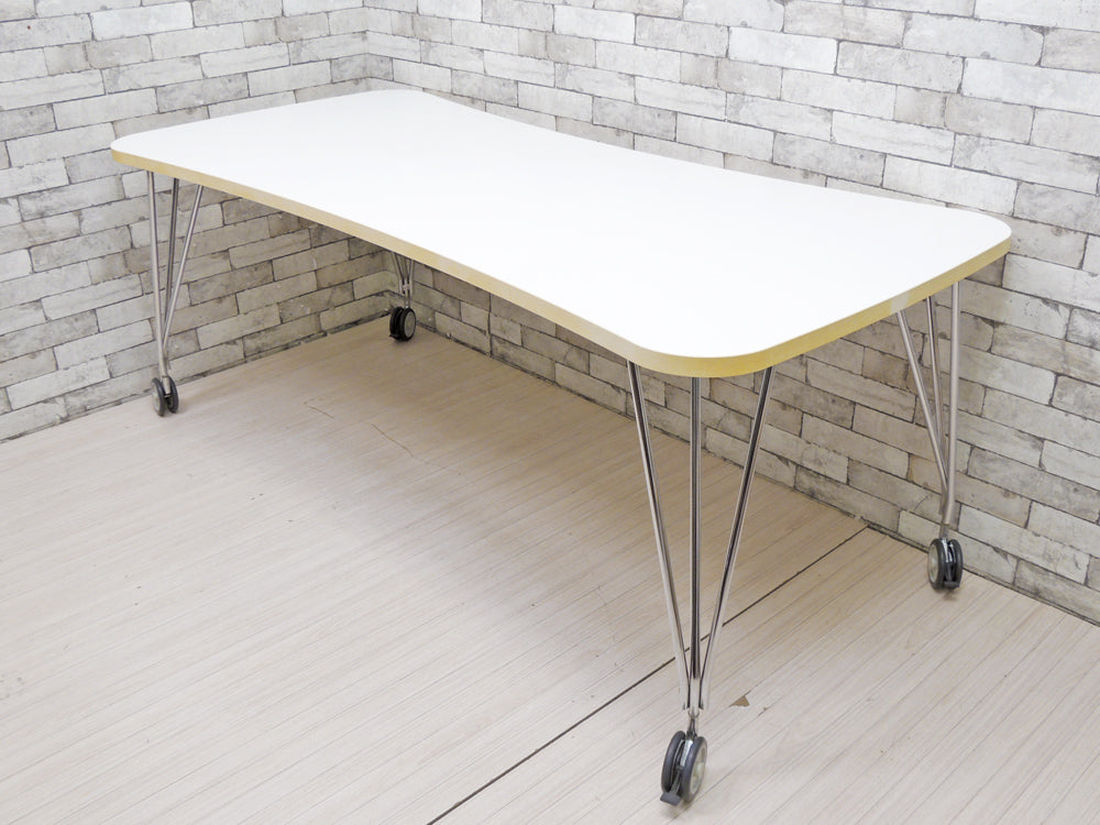 カルテル Kartell マックステーブル MAX TABLE ホワイト ミーティングテーブル キャスター付 フェルーチョ・ラヴィアーニ Ferruccio Laviani イタリア  中古品 買い取りしました。
