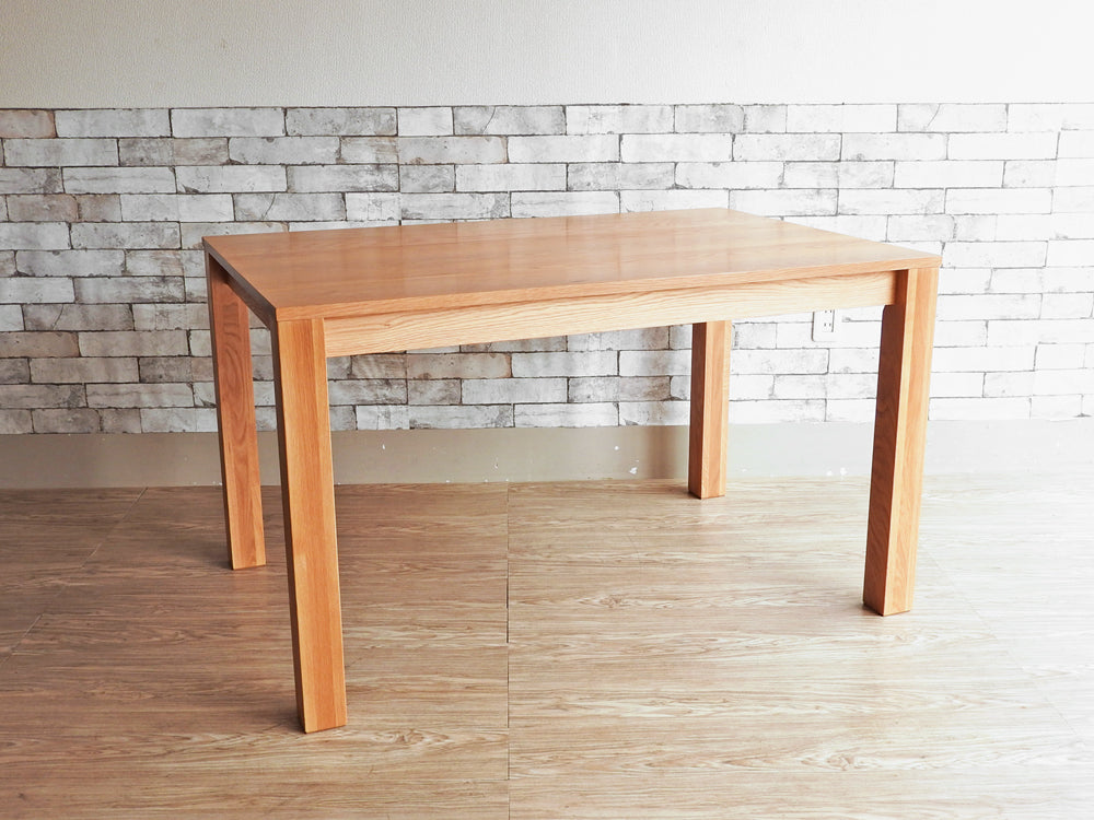 大川家具 オーク無垢集成材 ダイニングテーブル ワークテーブル W120cm 国産家具 ナチュラル シンプルデザイン 定価：約81,000円 中古品  買い取りしました。