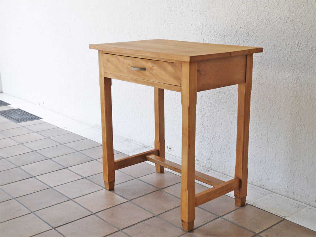 ジャパンビンテージ japan vintage デスク 1ドロワー W67cm ワークテーブル 木味 作業台 店舗什器  中古品 買い取りしました。