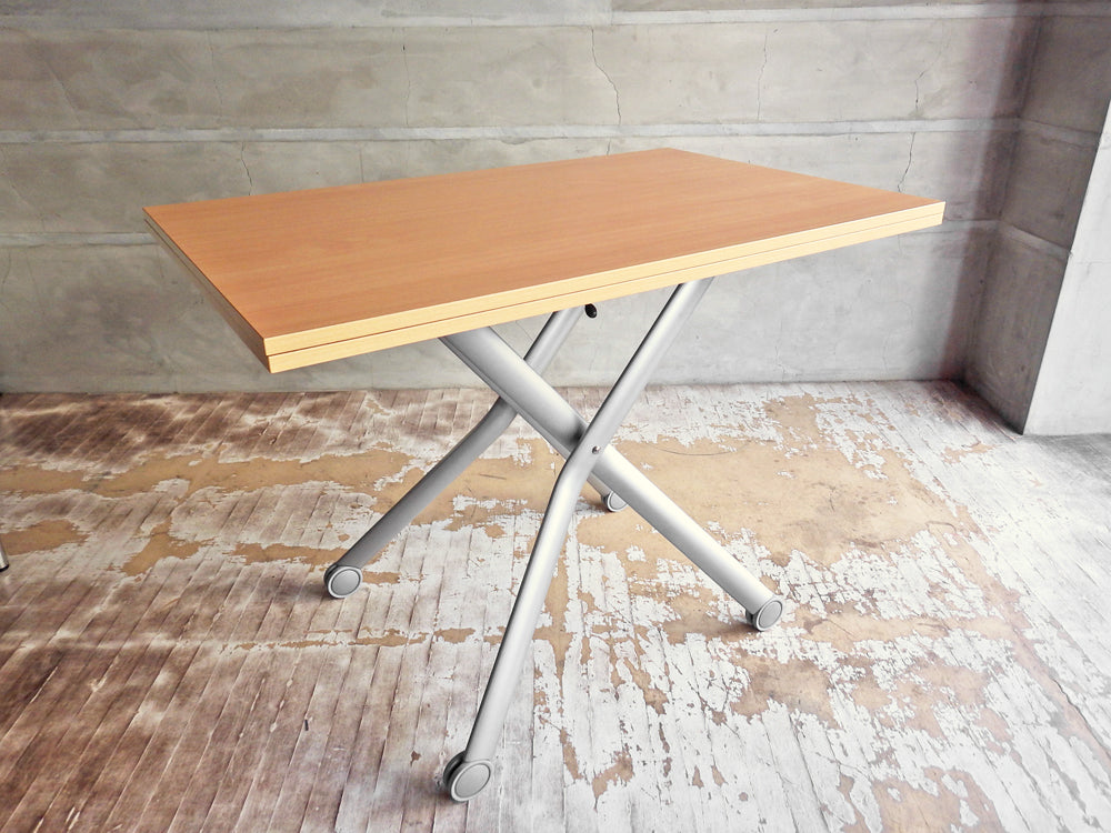 ドミタリア DOMITALIA エスプリ esplit リフトアップテーブル リフティング 昇降 天板拡張 ダイニングテーブル イタリア ナチュラル 中古品 買い取りしました。