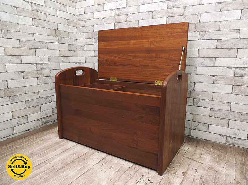 デンマーク MobelFabrikken Toften ビンテージ チーク無垢材 ブランケットボックス ベンチストッカー トイボックス 北欧家具 ～ 贅沢なダニッシュチークを使用した希少な多目的収納家具！ ～ 【 買取と販売とレンタルのお店 】