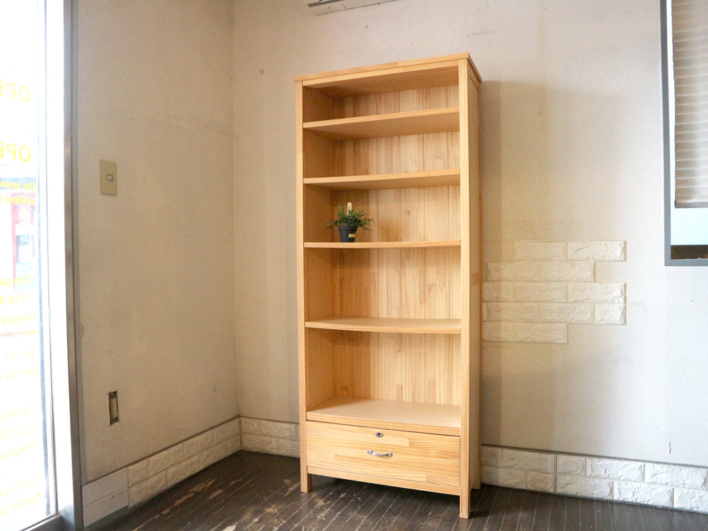 モモナチュラル MOMO Natural ブックシェルフ 本棚 パイン材 ナチュラル 廃番 中古品  買い取りしました。