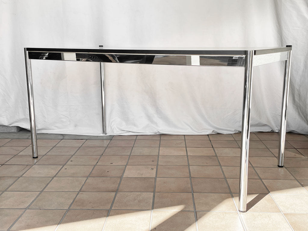 ユーエスエムハラー USM Haller モジュラーファニチャー ハラーテーブル ワークテーブル ダイニングテーブル パールグレーラミネート天板(ホワイト) W150cm 調節リング付き 中古品 買い取りしました。