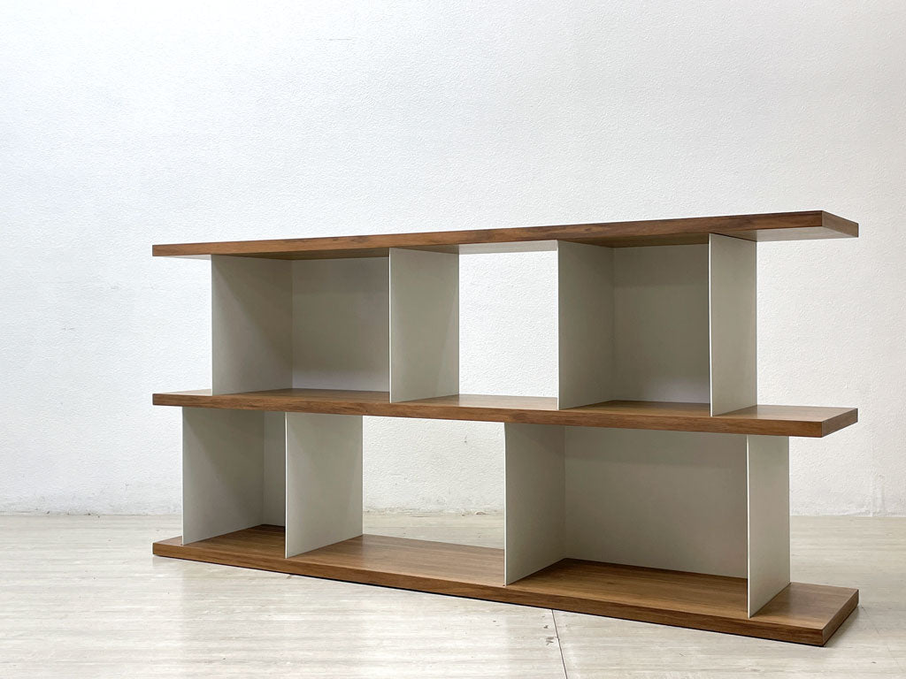 モーダエンカーサ moda en casa ストレイタ STRATA シェルフ 3段 ウォールナット材×スチール W170cm モダンデザイン 中古品 買い取りしました。