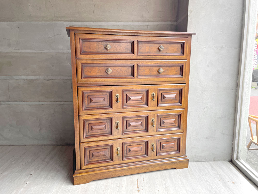 ドレクセルヘリテイジ DREXEL HERITAGE エスペラント Esperanto 5段トールチェスト マホガニー材 クラシカル 米国 希少 中古品 買い取りしました。