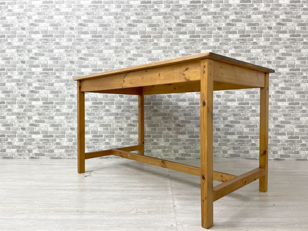 カントリースタイル Country Style ダイニングテーブル ワークデスク パイン無垢集成材 W120cm ナチュラル 中古品 買い取りしました。