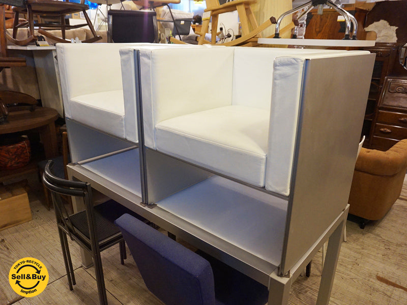 カッシーナイクスシー Cassina ixc. エアーフレーム AIR FRAME 3007 ミッドソファ MID sofa 1シーター ～ 巨匠 デヴィッド・チッパーフィールドによる直線を基調としたBOX型チェア ～ 【 買取と販売とレンタルのお店 】