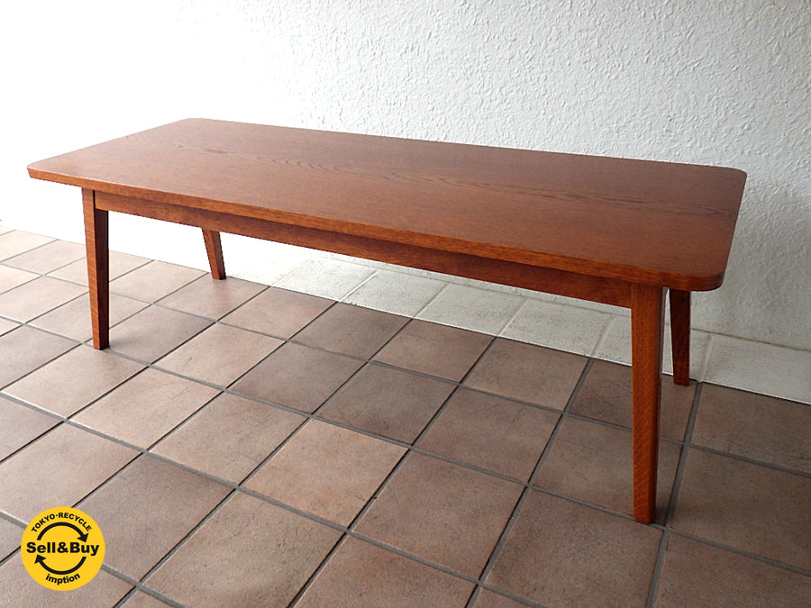 PFS パシフィックファニチャーサービス PACIFIC FURNITURE SERVICE DHティーテーブル DH TEA TABLE オーク材 ダークブラウン コーヒーテーブル 2016年製 コンディション良好 ￥43,200- USアーミー 米軍 ～ 杢目の美しい楢無垢を使用したUSサープラステイストのシンプルなローテーブル！ ～ 【 買取と販売とレンタルのお店 】