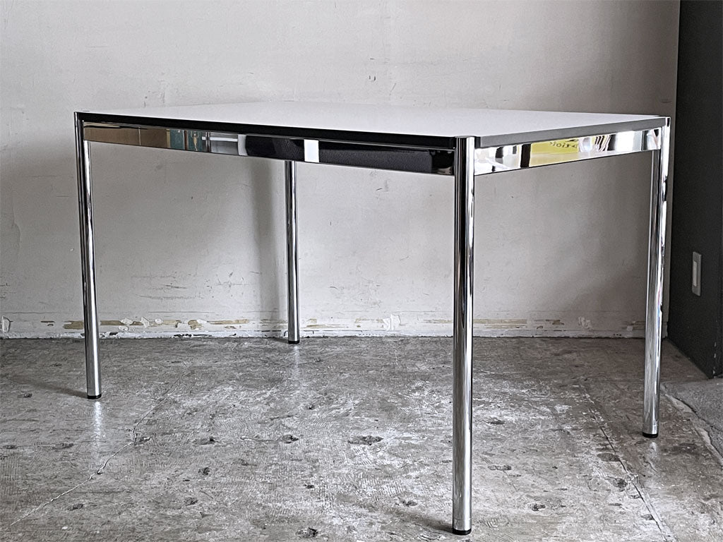 USMハラー USM Haller モジュラーファニチャー Modular Furniture ハラーテーブル ワークデスク W125cm パールグレーラミネート天板 アジャスターリング 中古品 買い取りしました。