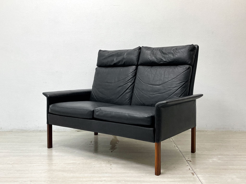 C.S.Mobler Model 500 ハイバック 2シーター ソファ ハンス・オルセン Hans Olsen ローズウッド レザー 本革 ビンテージ デンマーク ミッドセンチュリー 中古品 買い取りしました。