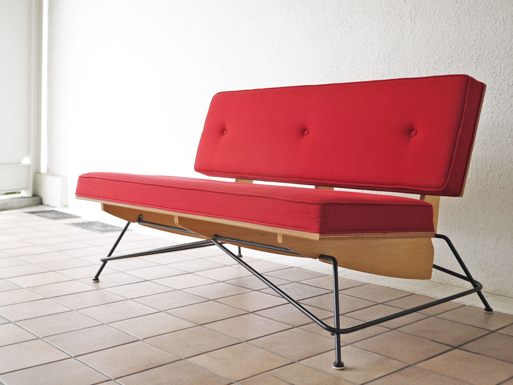 ドワーフ DWARF マイスター MEISTER 2シーターソファ MS2 Sofa レッド ファブリック ミッドセンチュリー 中古品 買い取りしました。