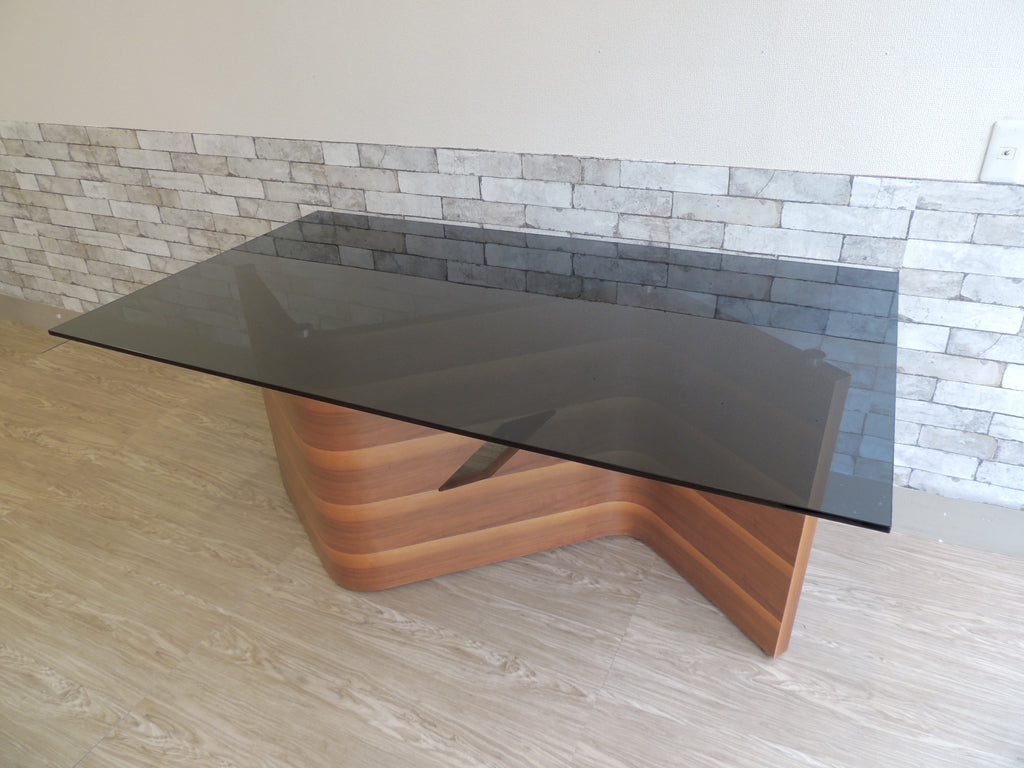 モダンデザイン Modern Design ダイニングテーブル ワークテーブル ガラス天板 現状品 中古品 買い取りしました。