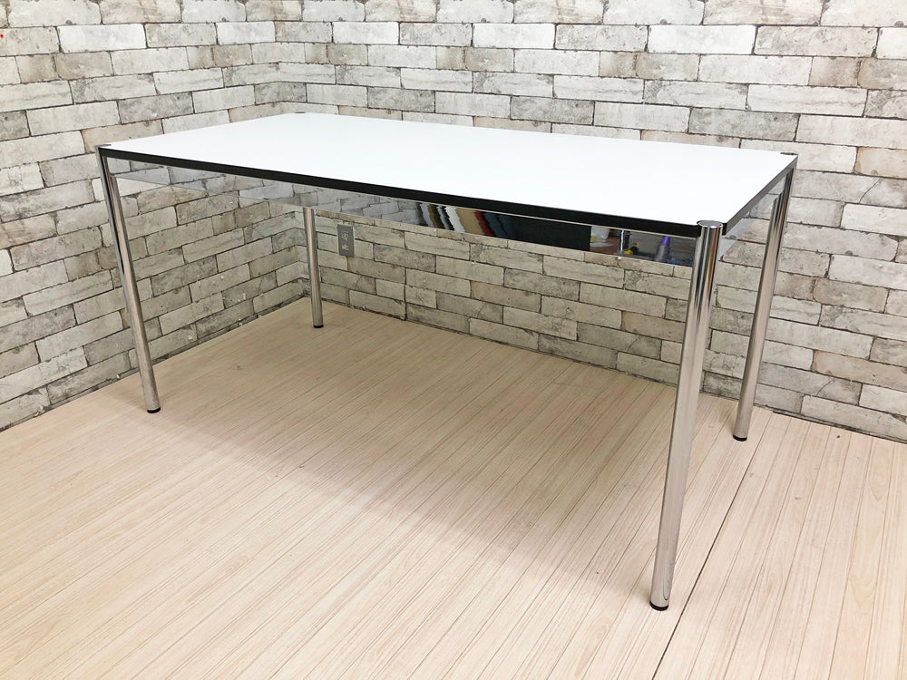 USMモジュラーファニチャー USMハラー USM Haller ワーキングテーブル カンファレンステーブル ダイニングテーブル W150cm ホワイトラミネート天板 2台 中古品 買い取りしました。