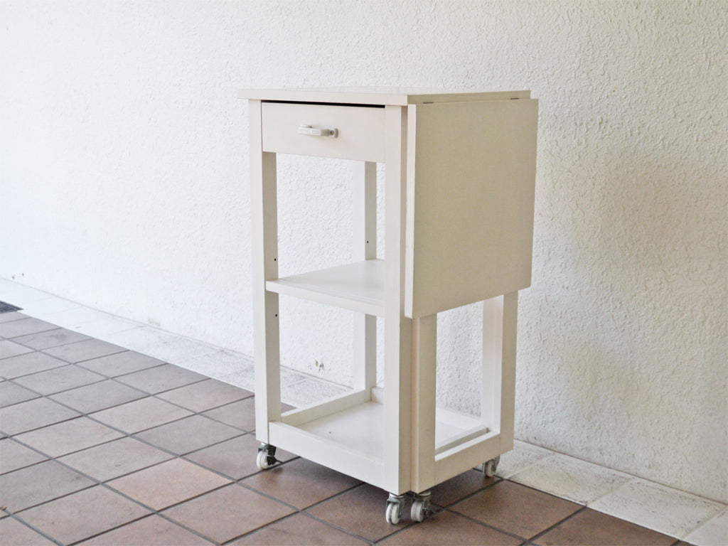 モモナチュラル Momo Natural シエル CIELE タイルトップ アシストワゴン パイン材 バタフライ天板 キャスター フレンチカントリー 中古品 買い取りしました。