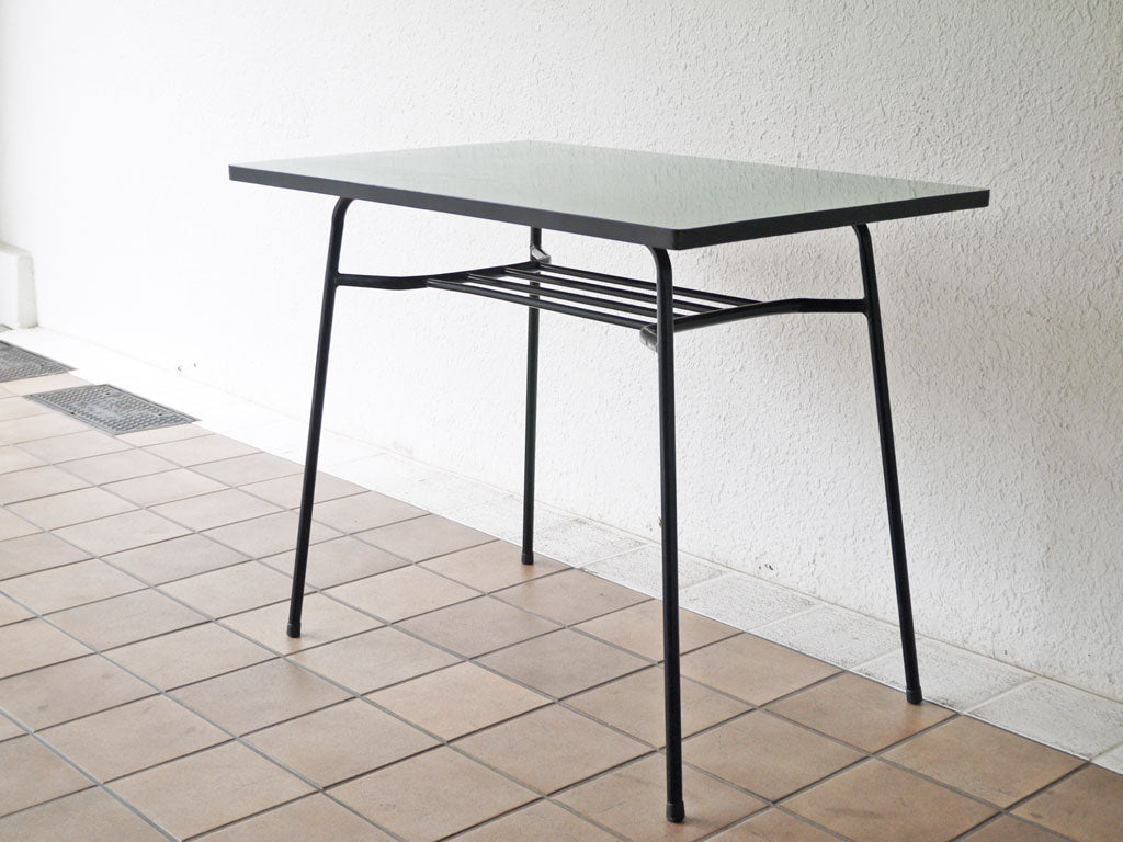 ジャパンビンテージ Japan vintage デコラトップ ダイニングテーブル ワークテーブル スチールレッグ W90cm 昭和レトロ 中古品 買い取りしました。