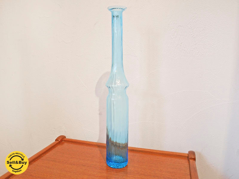 ヴェール VERT ブルーグラスジャグ Blue glass jag 水差し フラワーベース イタリア ヤマギワ 　中古品 買い取りしました。下北沢店 出張買取もお任せ下さい。