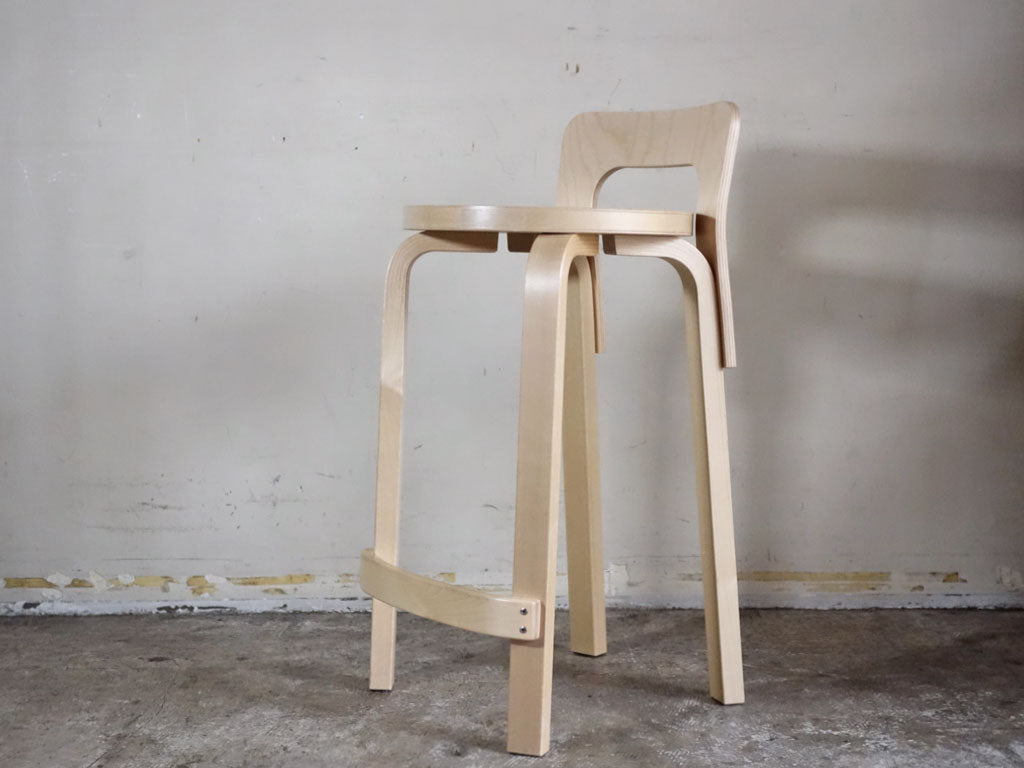 アルテック artek ハイチェア K65 ナチュラル ラッカー バーチ材 バースツール アルヴァ・アアルト Alvar Aalto 北欧 フィンランド 中古品 買い取りしました。