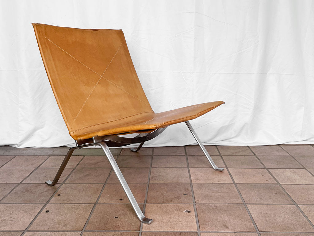 フリッツハンセン Fritz Hansen PK22 ラウンジチェア 本革 ナチュラルレザー ポール・ケアホルム 北欧 名作家具 定価￥855,800- 中古品 買い取りしました。