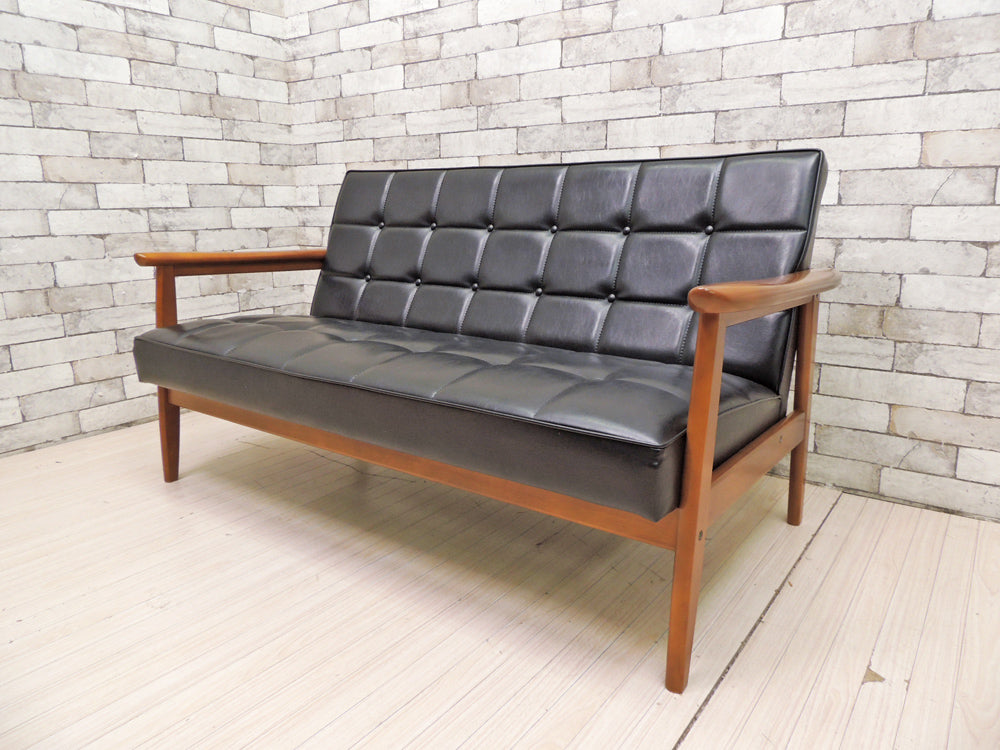カリモク60 karimoku60 Kチェア 2シーター スタンダードブラック ミッドセンチュリー  中古品 買い取りしました。