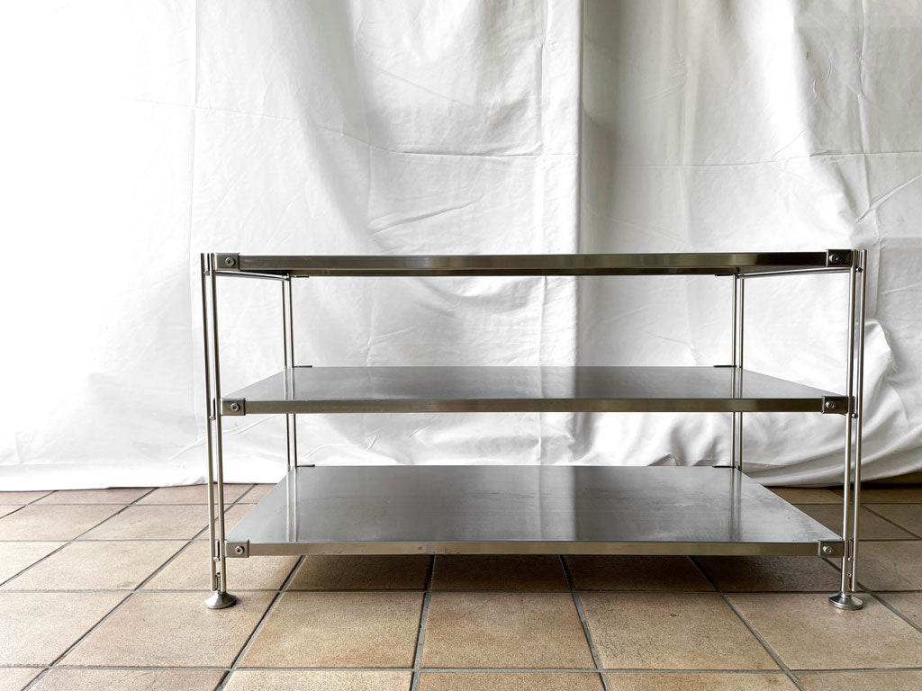 無印良品 MUJI ステンレスユニットシェルフ ミニ ステンレス棚板 3段 W86cm 定価24,050円 中古品 買い取りしました。