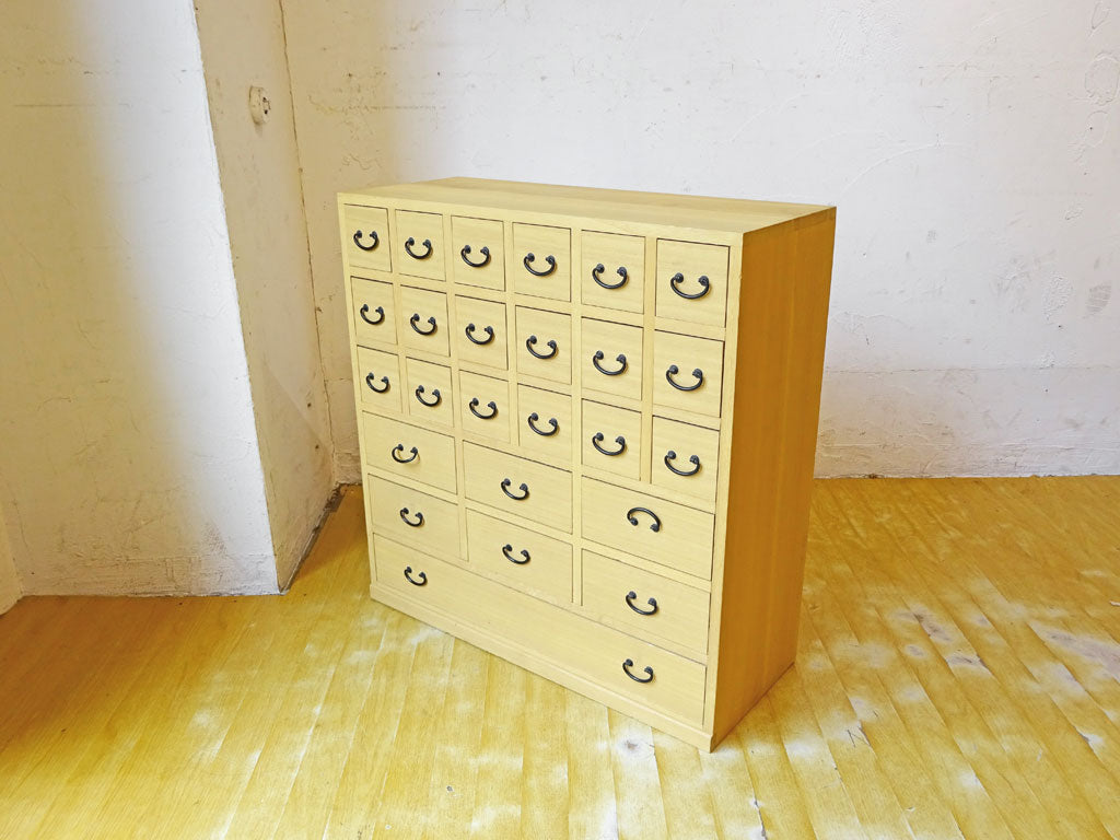 和家具 薬箪笥 薬箱 25杯 桐 ミニチェスト 昭和レトロ 中古品 買い取りしました。