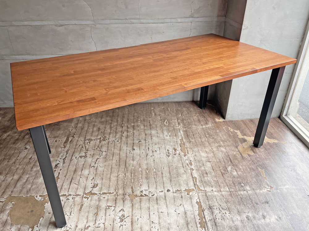 かなでもの KANADEMONO ORIGINALS THE TABLE ラバーウッド ナチュラル × Black Steel フラットタイプ w158 参考価格￥49,900- 中古品 買い取りしました。