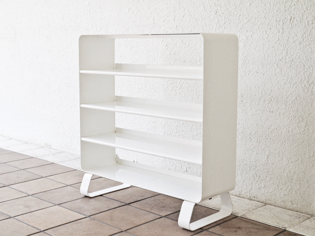 モダンデザイン Modern Design スチール ブックシェルフ ディスプレイラック ホワイト スペースエイジ  中古品 買い取りしました。