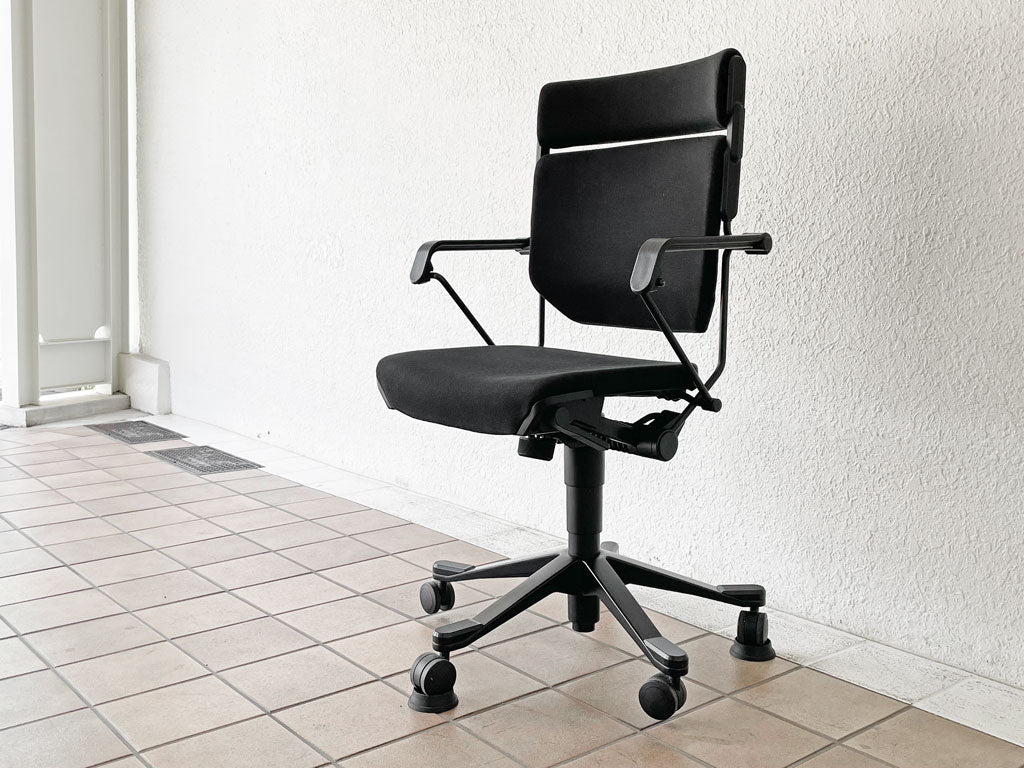 ジロフレックス giroflex ワークチェア 33-7577 オフィスチェア デスクチェア アーム付き ハイバック ファブリック ブラック グッドデザイン賞 中古品 買い取りしました。