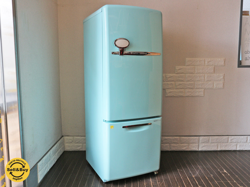 ナショナル National ウィル WiLL Fridge mini 冷蔵庫 162L ターコイズ カラー 2003年製 中古品  買い取りしました。経堂店 出張買取もお任せ下さい。