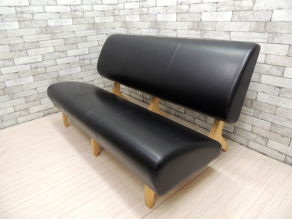 イデー IDEE カゴル ベンチソファ CAGOLE BENCH SOFA 3シーター ブラック×ナチュラル 篠本拓宏デザイン 定価20.5万～ 廃番 中古品 買い取りしました。