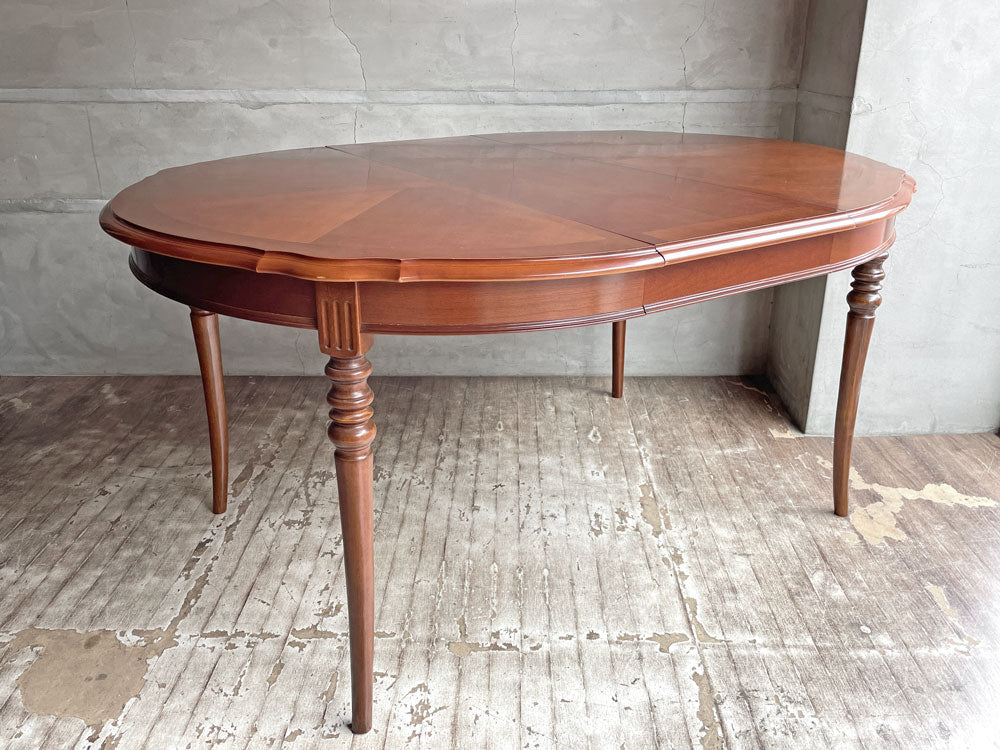 リンホーリン Lynn Hollyn エクステンション ダイニングテーブル 伸長式 中板1枚 W112～150 クラシカルスタイル IDC大塚家具取扱   中古品 買い取りしました。