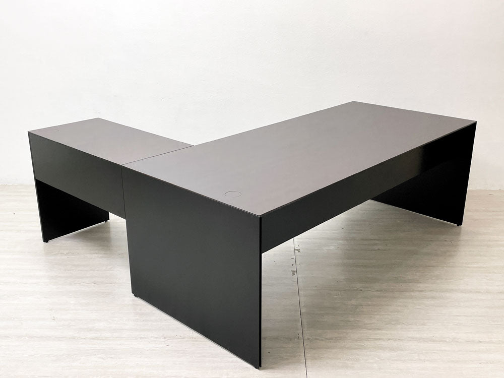 カッシーナイクスシー Cassina ixc エアーフレーム AIR FRAME 3009 エグゼクティブデスク L字 ブラックウォールナット天板 W200 イタリア 定価総額￥633,600-   中古品 買い取りしました。