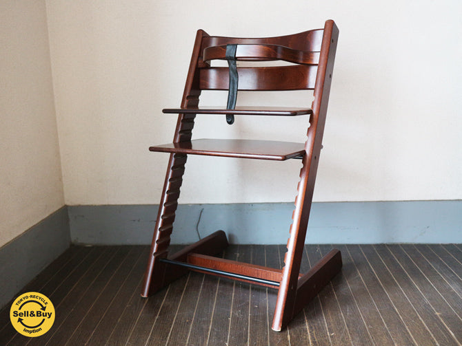 ストッケ STOKKE 旧型 トリップトラップ TRIPP TRAPP 木製ガード レザーベルト付き ノルウェー ～ お子様と一緒にインスタグラムに載せたい！大人気北欧デザインのベビー＆チャイルドチェア ～ 【 買取と販売とレンタルのお店 】