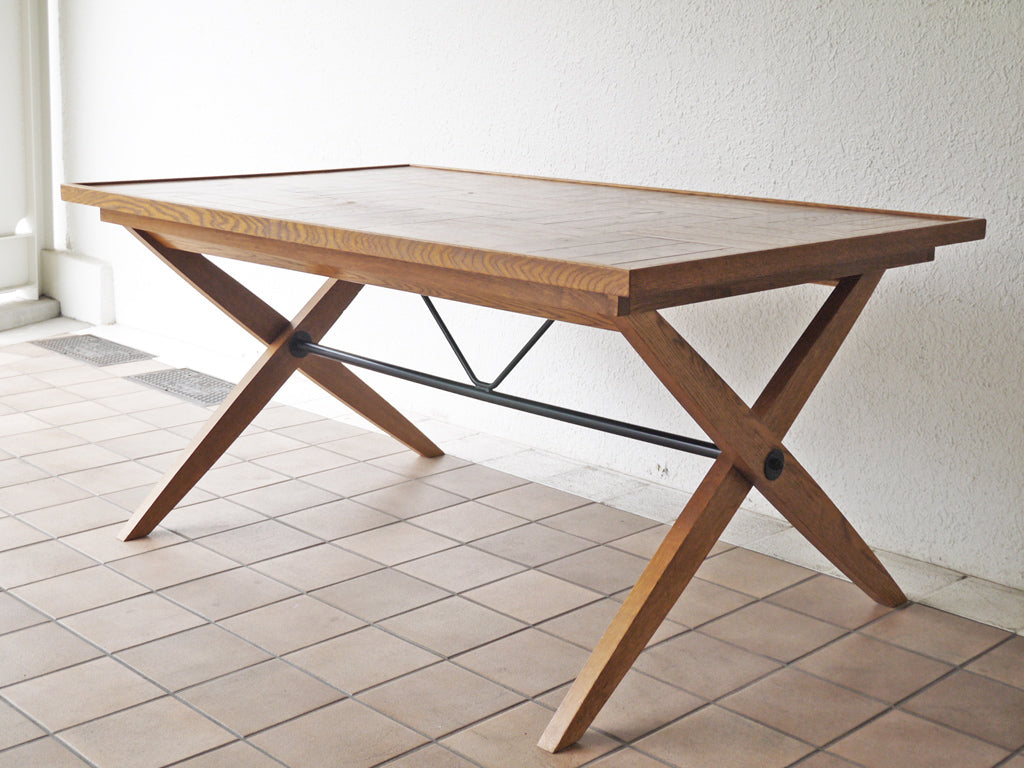 パシフィックファニチャーサービス P.F.S オペレーションBテーブル OPERATION B TABLE オーク無垢材 Lサイズ ダイニングテーブル W152cm 中古品 買い取りしました。