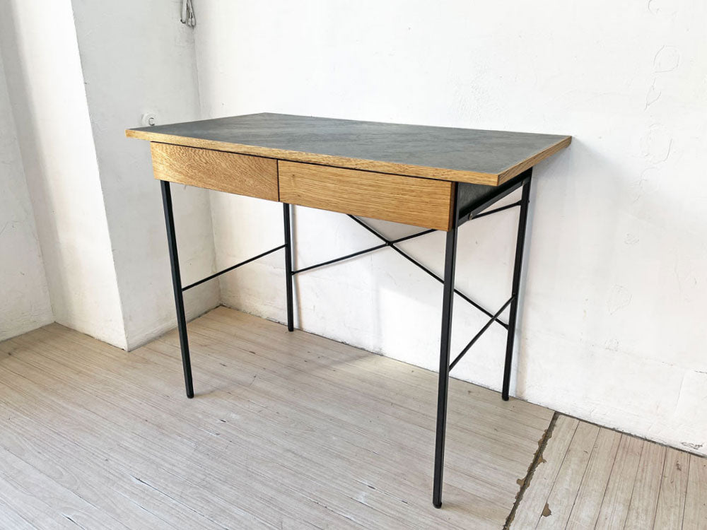 アデペシュ a.depeche ポル POL デスク desk 900ワイド オーク無垢材 メラミン天板 ストーン マットブラック 中古品 買い取りしました。