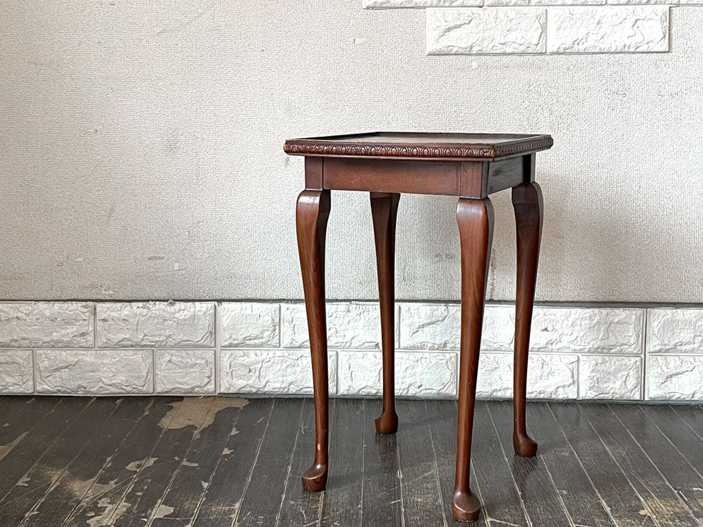 UKビンテージ vintage ティーテーブル サイドテーブル 猫脚 H45cm 英国 アンティーク  中古品  買い取りしました。