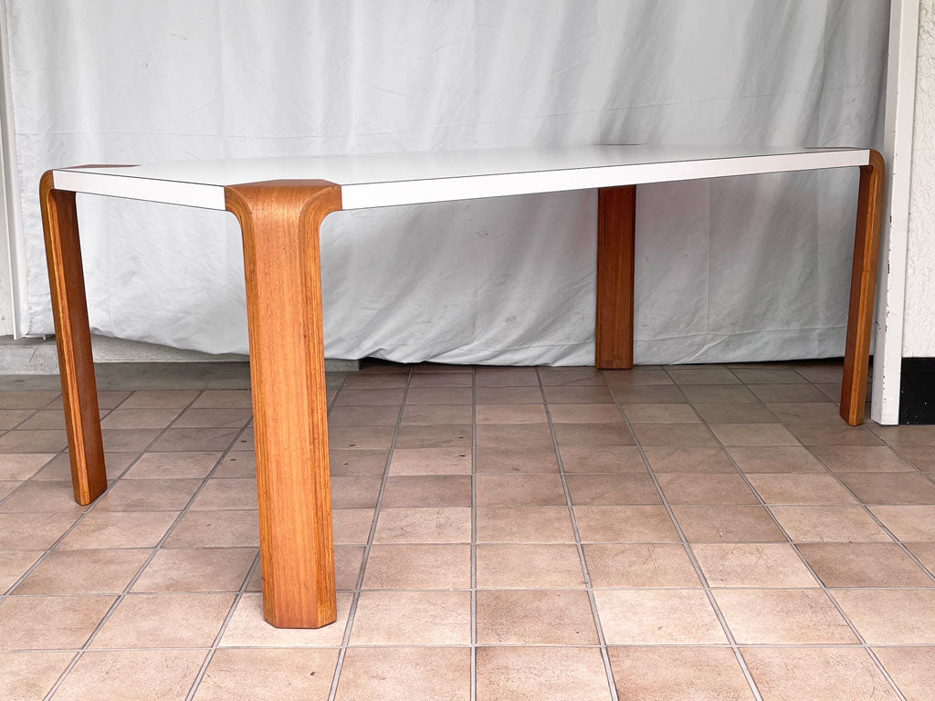 天童木工 TENDO ビンテージ アントラー ANTLER ダイニングテーブル ホワイトメラミン天板×チーク材 坂倉準三 中古品 買い取りしました。