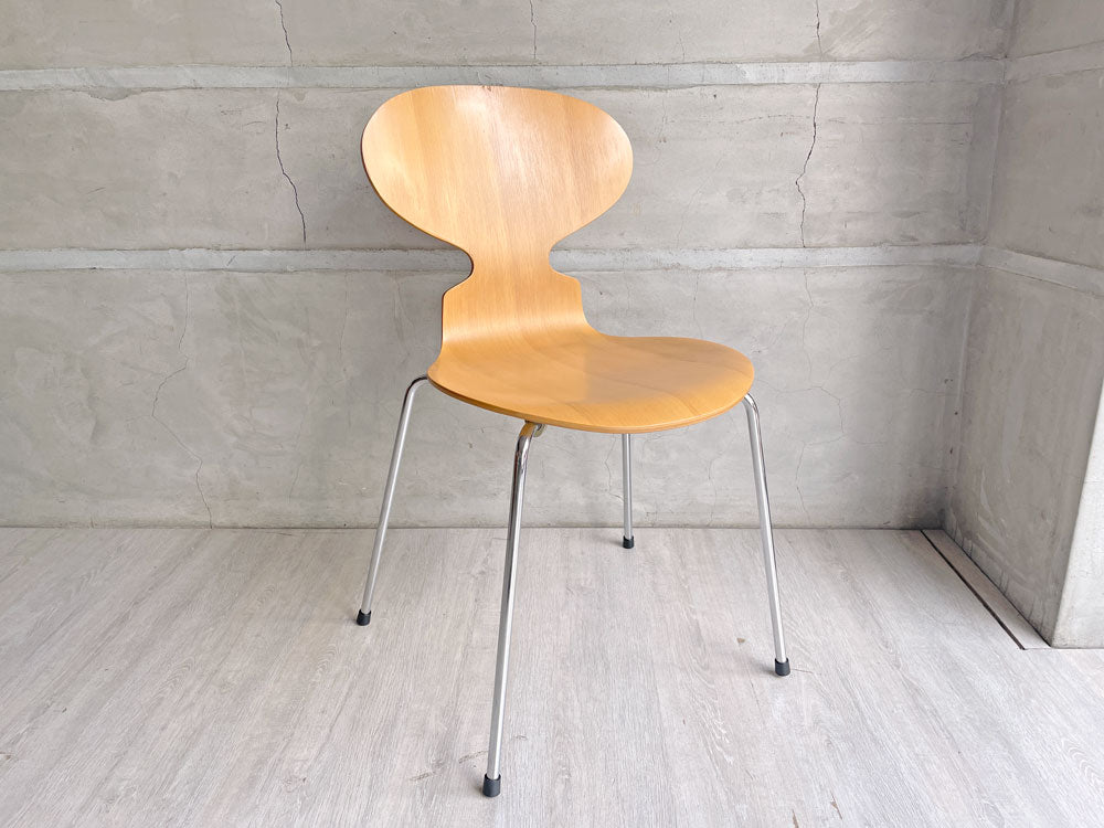 フリッツハンセン Fritz Hansen アントチェア 4本脚 ナチュラルウッド アルネ・ヤコブセン 北欧家具 中古品 買い取りしました。